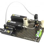 LabSmith uProcess microfluidic automation component with Sensirion flow sensor for continuous flow, constant pressure system.