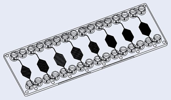 microfluidic chip,pillar chip, Zeonor, Mini Luer, 10000099, 19-1801-0261-05, microfluidic chipshop, labsmith