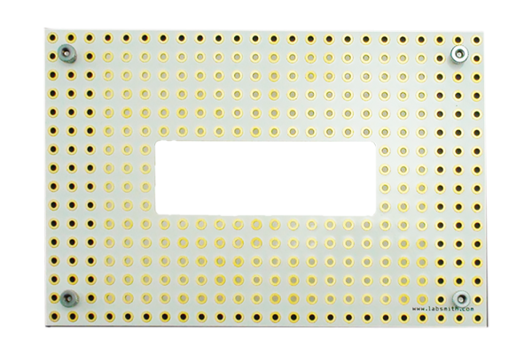 Microfluidics breadboard with cutout for microscope imaging LS-600-CH