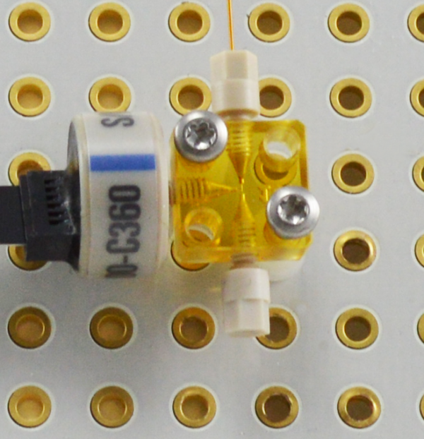 microfluidic, pressure sensor, uProcess automation, uPS0800 pressure sensor installed in C360-203 tee