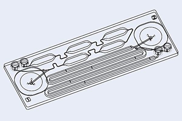 fluidic 522, Blister test chip-emptying and volume evaluation chip, 10001307, microfluidic chip, microfluidic ChipShop