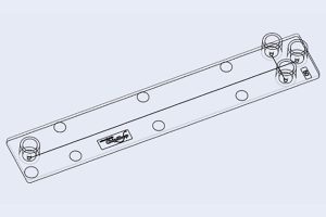 Cross-Channel Chip, 10001854, Fluidic 201, Luer, PMMA, Microfluidic ChipShop
